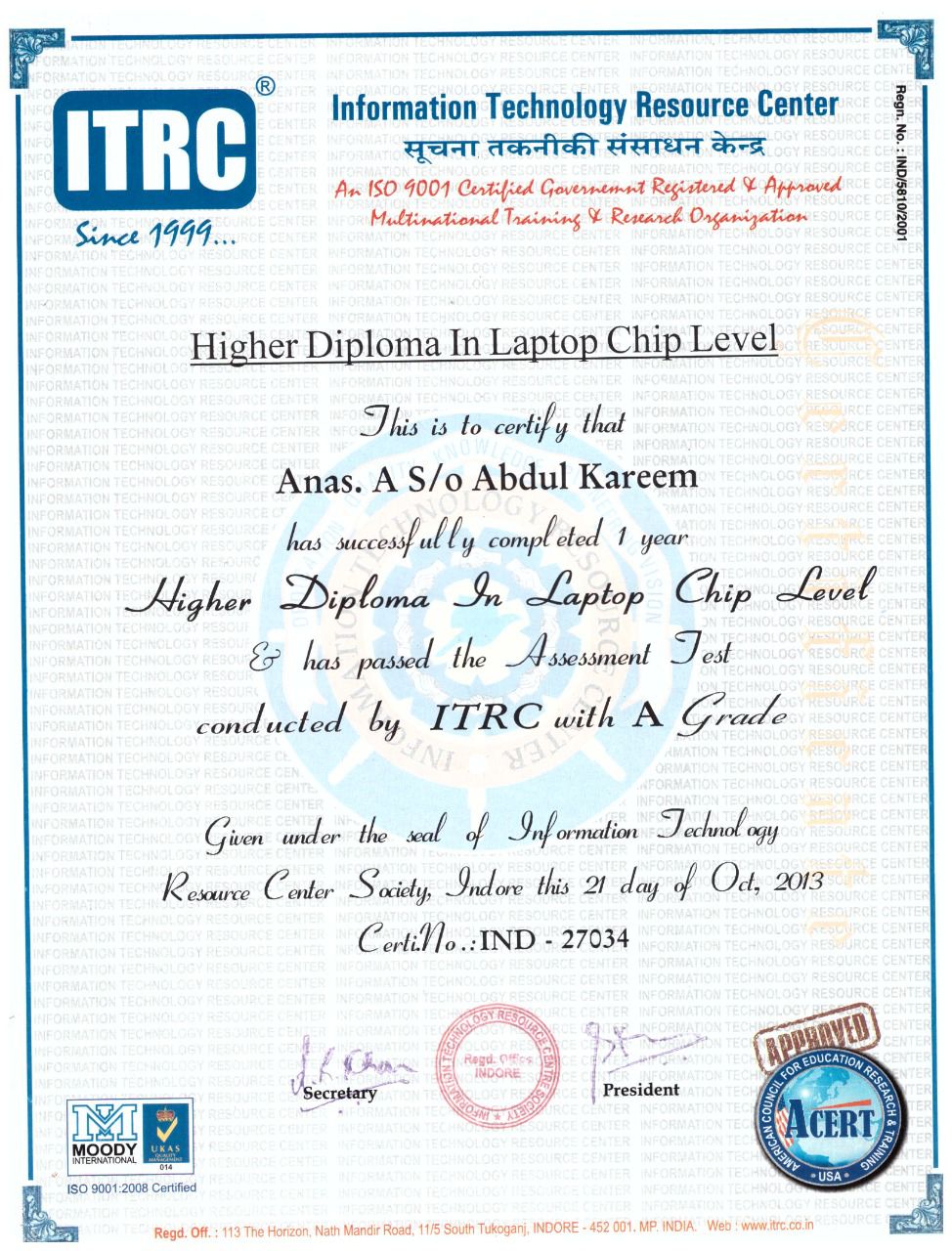 Certificate 10