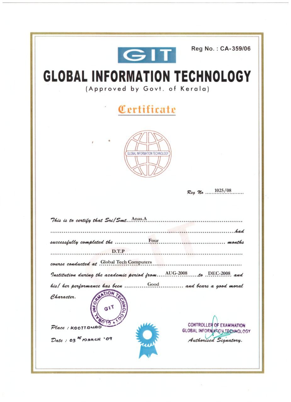 Certificate 8
